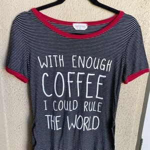 NWOT Coffee Graphic Tee